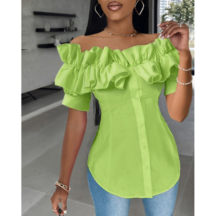 Femme Off-Shoulder Ruffle Bluse Stilla