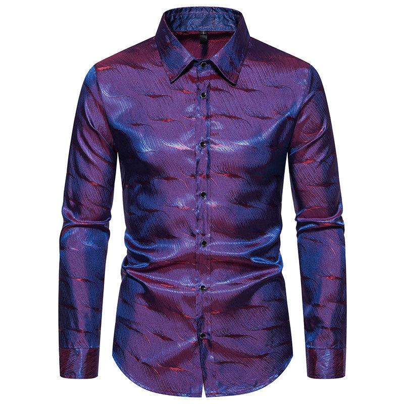 Herren tekstureret satin skjorte Stilla