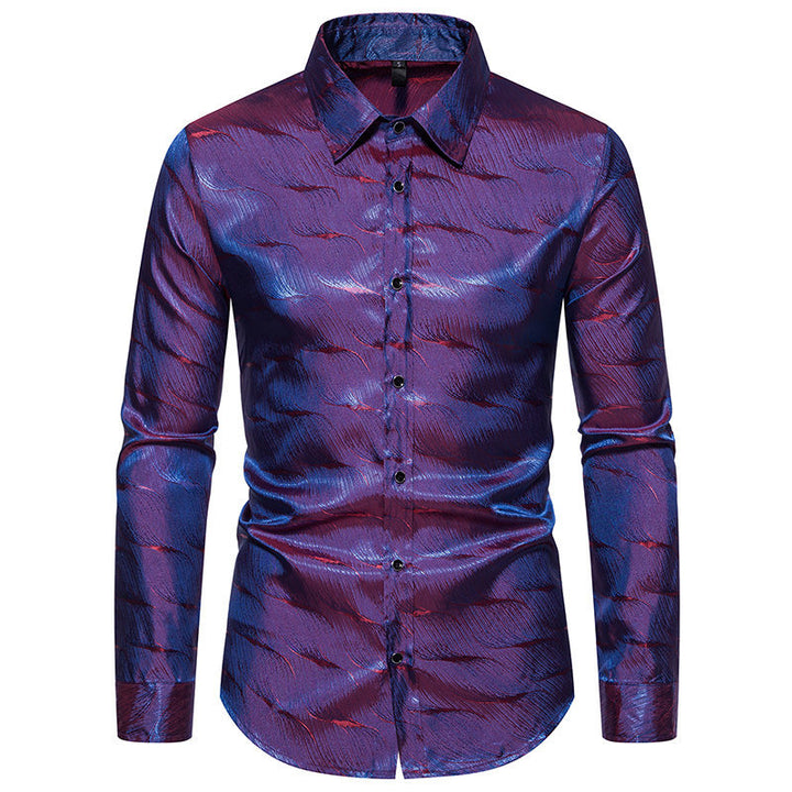 Herren tekstureret satin skjorte Stilla