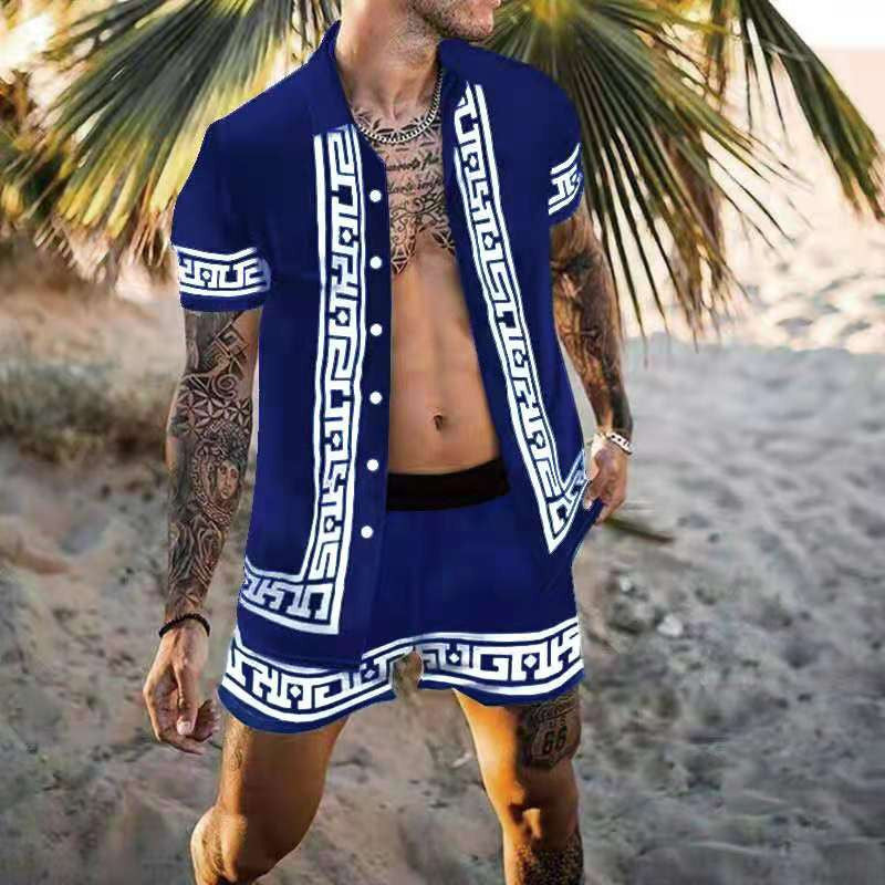 Herre Floral Mønstret Casual Sommer Sæt Stilla