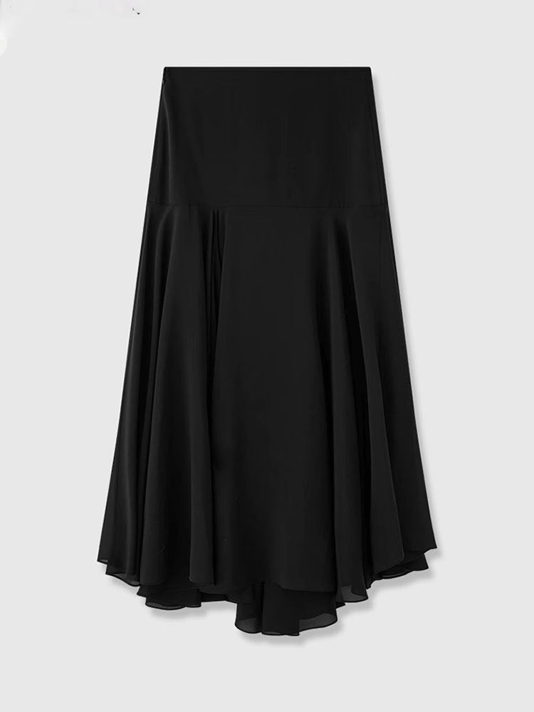 Kvindernes elegante maxi nederdel med asymmetrisk snit Stilla