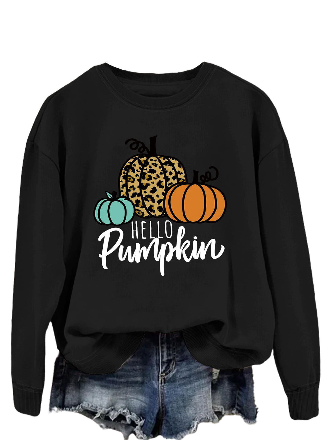 Kvinders sweatshirt med kreativt efterårsdesign og afslappet pasform Stilla
