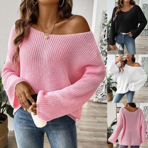 Damer afslappet sweater med løs pasform lavet af let strikmateriale Stilla
