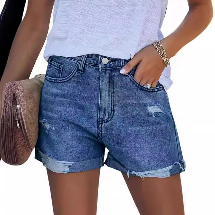 Dame jeans shorts i vintage stil Stilla
