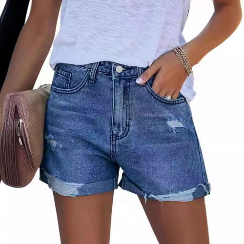 Dame jeans shorts i vintage stil Stilla