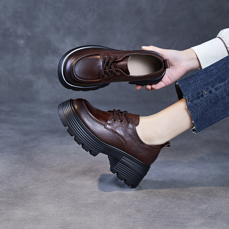 Dame Chunky Snørre-Platform-Sneakers Stilla