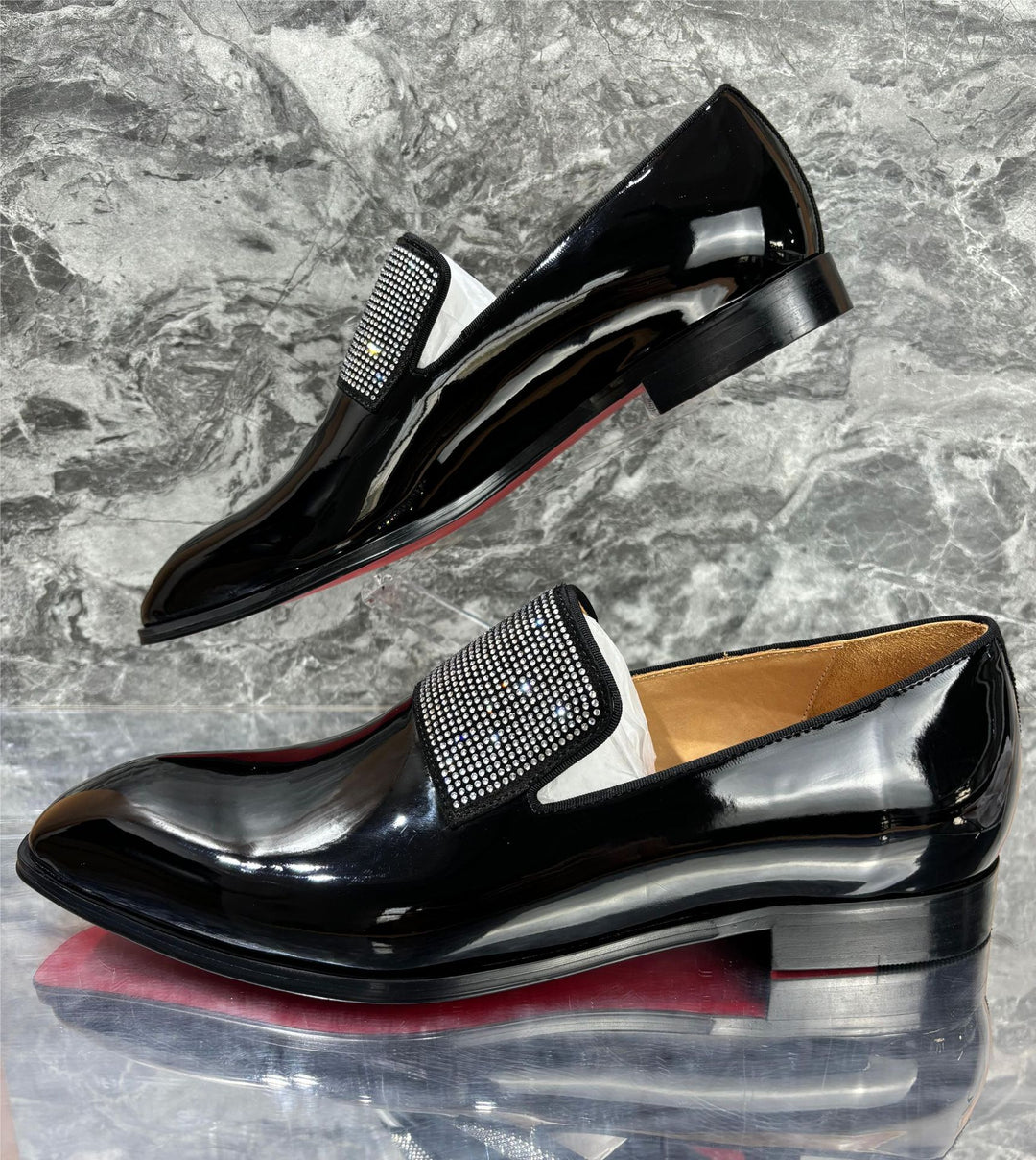 Herrer Glitrende Formelle Slipper Loafers Stilla