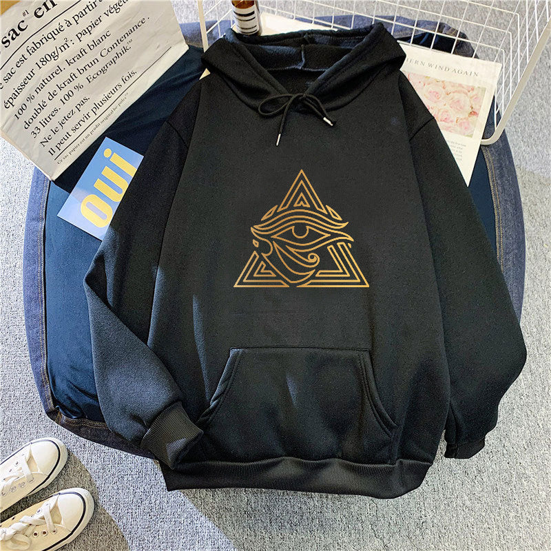 Kvindernes hoodie med kunstnerisk grafisk design Skovae