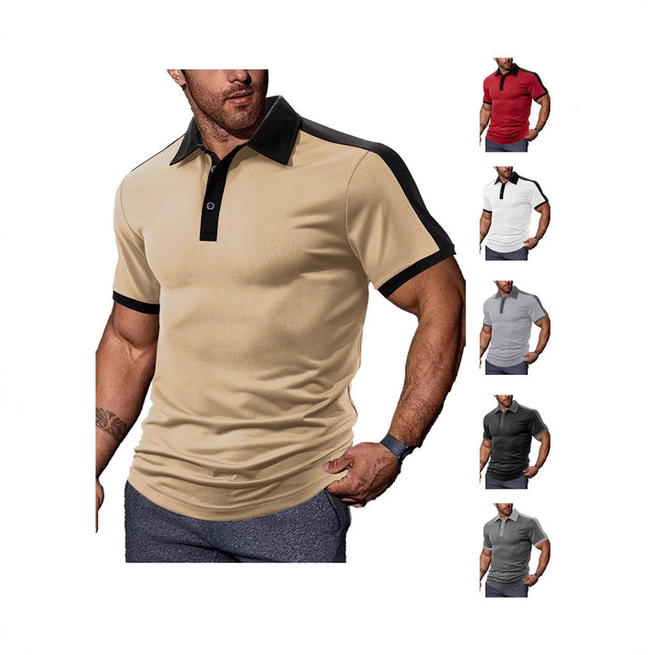 Herrer Sporty Kortärmet Poloshirt med åndbart materiale Stilla