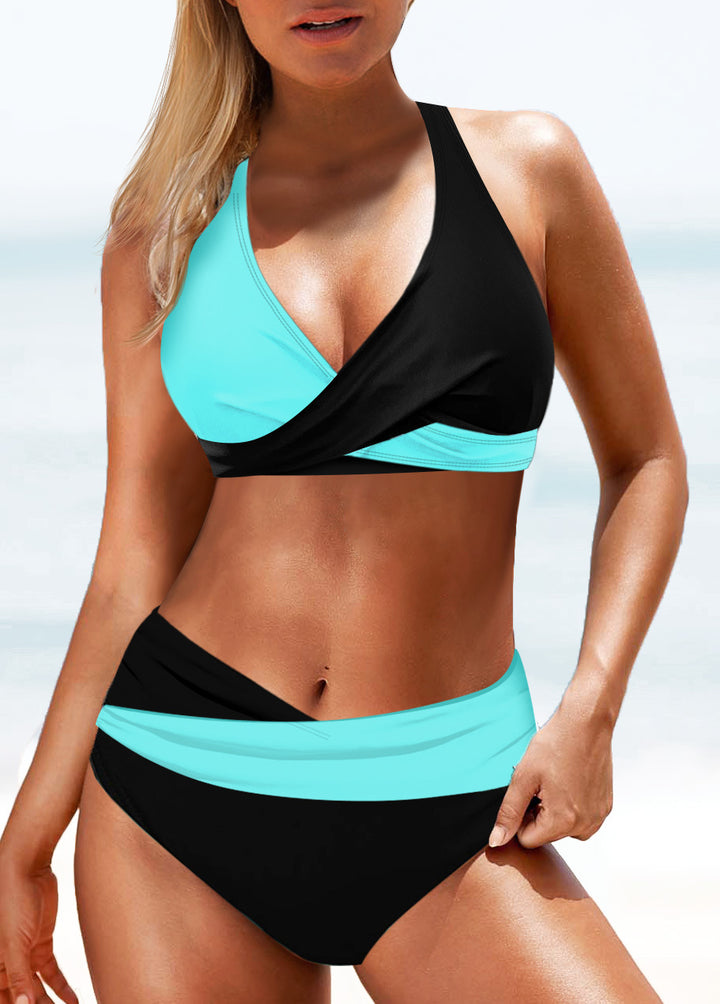 Dame Wickel-Bikini-Sæt med moderne kontrastdesign Stilla