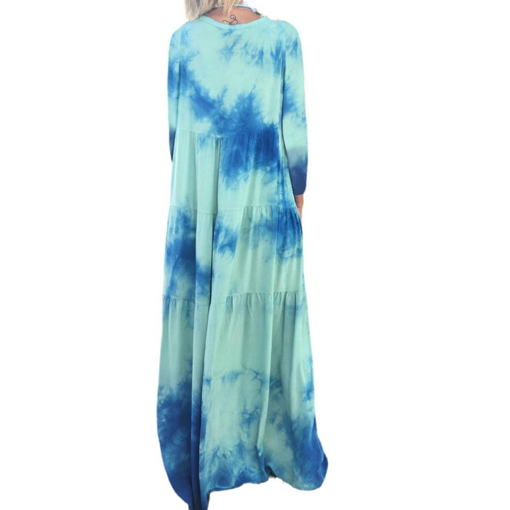 Dame Maxi-kjole med trendy batikdesign og afslappet snit Stilla