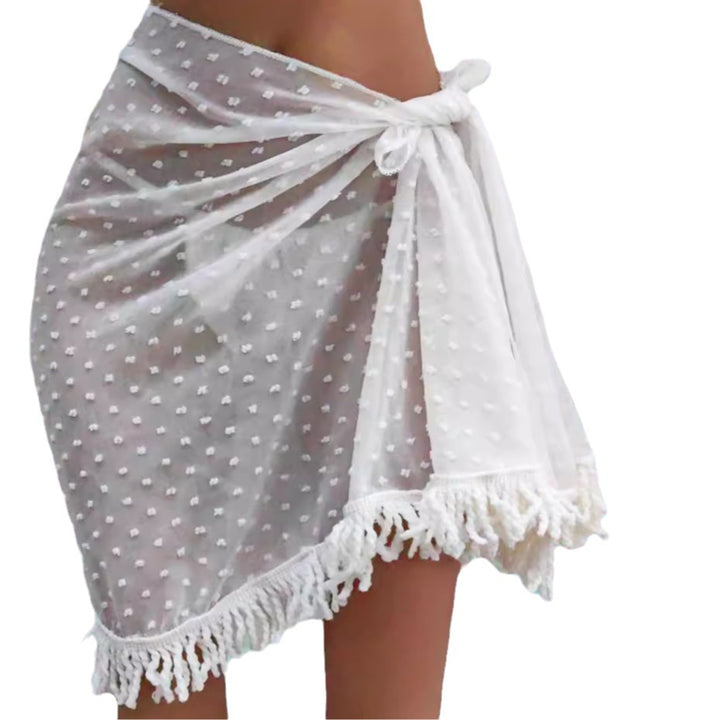 Dame luftig Sarong med frynsede accenter og gennemgående design Stilla
