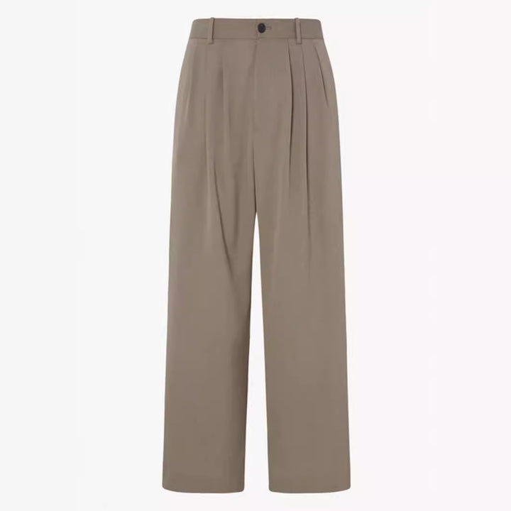 Kvinder Bred Skåret Elegante Stof Bukser Stilla