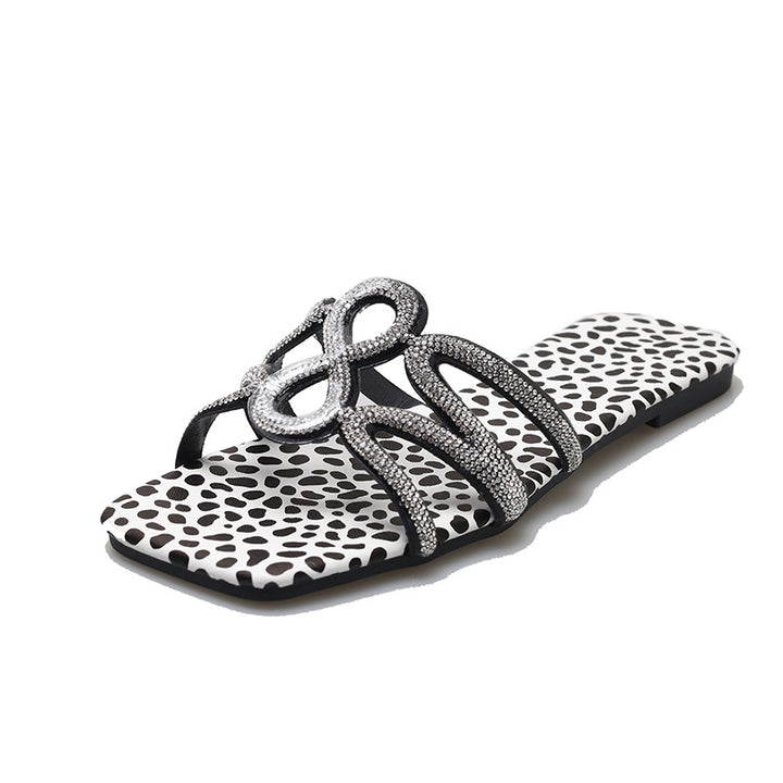 Dame elegante sandaler med glitrende sløjfer og moderne design Stilla