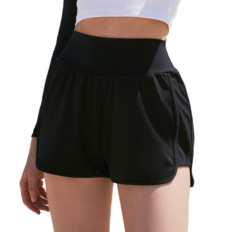 Dame Sporty Shorts med høj talje og sideslids Stilla