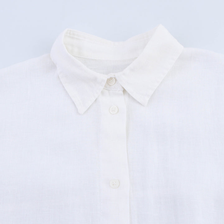 Dame Button-Up Bluse med bånd-sides detalje Stilla