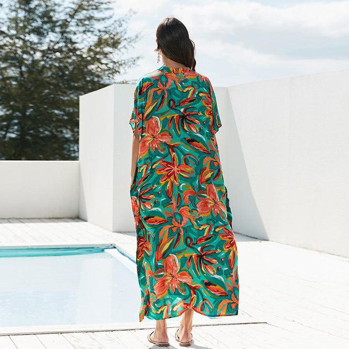 Dame Strandkjole med blomstret design og afslappet pasform Stilla