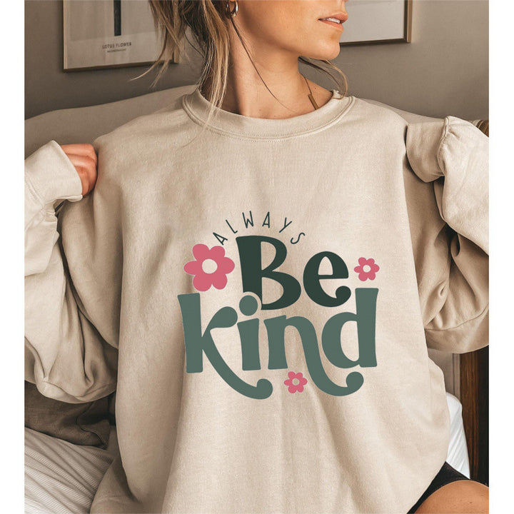 Kvinders sweatshirt med motiverende budskab og trendy puffærmedesign Stilla