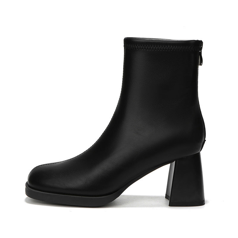 Femme Stilfulde Chunky Heel Støvler Stilla