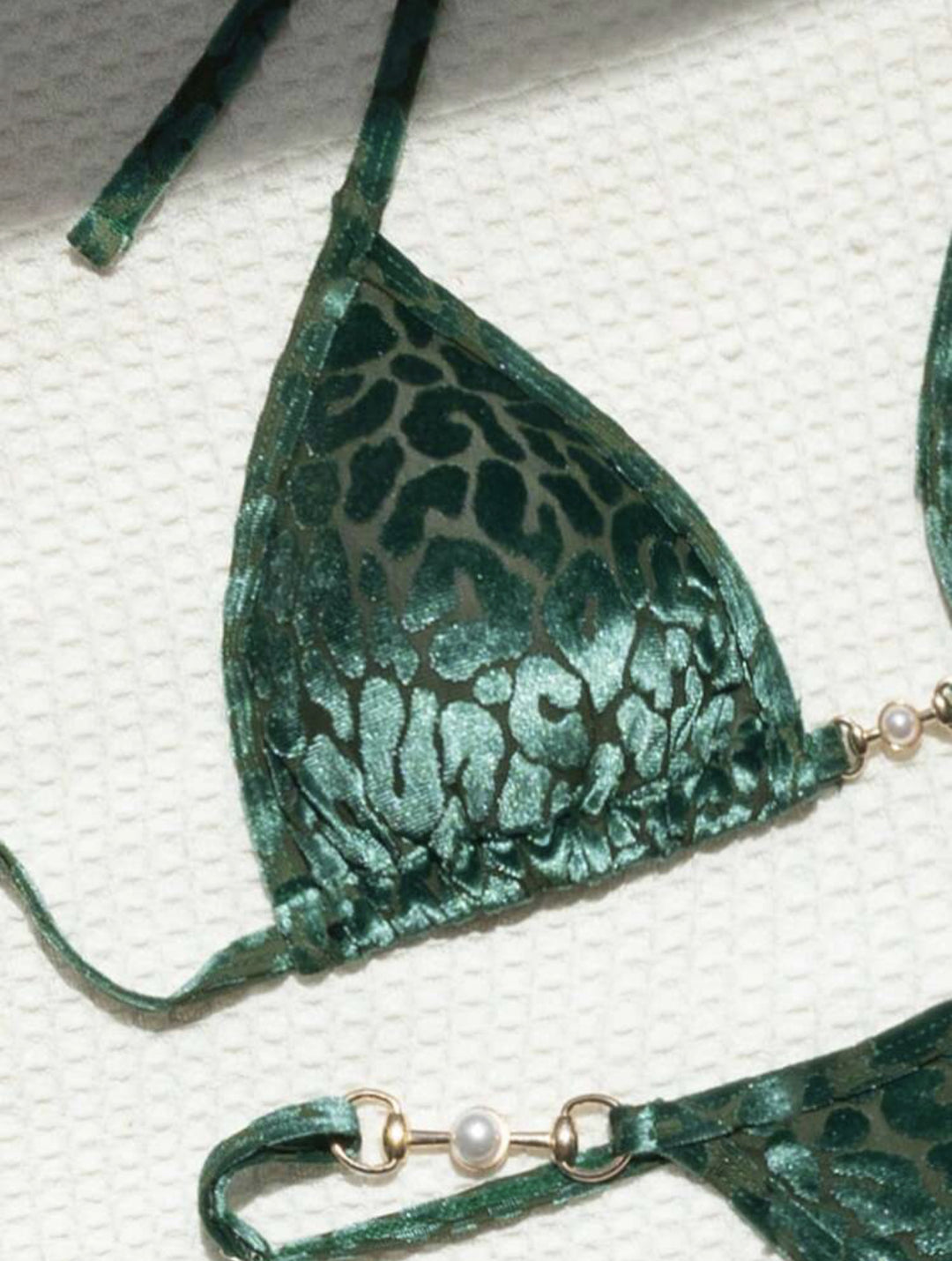 Dame Triangel-Bikini-Sæt med luksuriøs glans og elegant leoprint Stilla