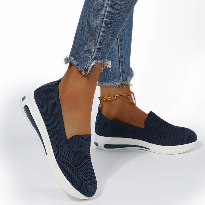 Dame Ergonomiske Slip-On Sneakers i åndbart Mesh-materiale Stilla