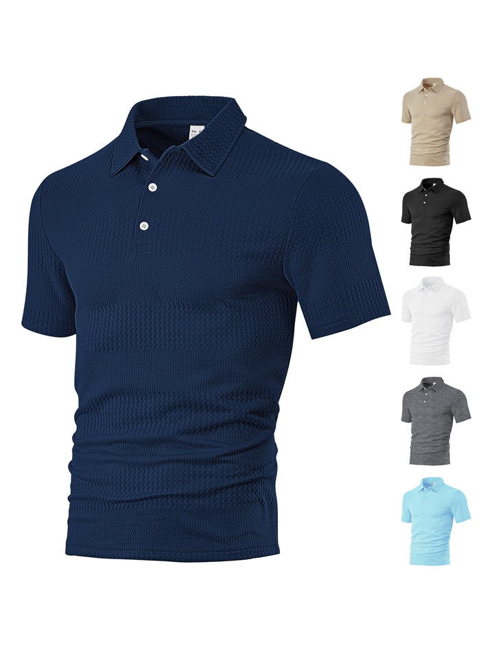 Herre Sporty Polo T-shirt med struktureret design Stilla