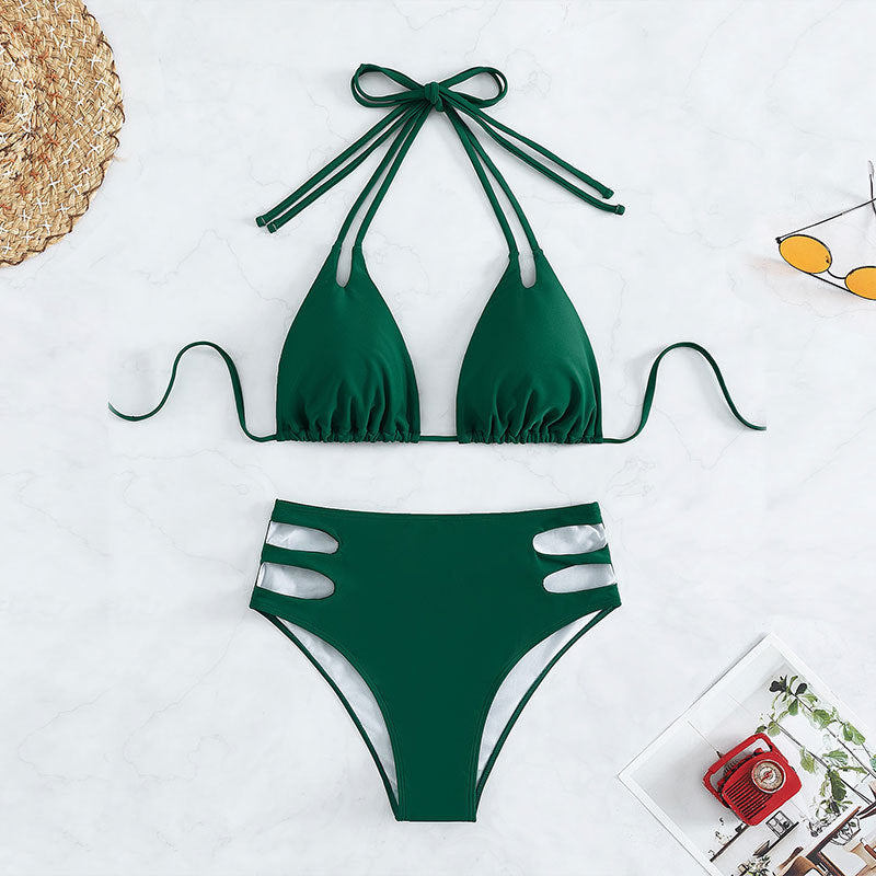 Damer Højt skåret bikini med trendy cut-outs Skovae