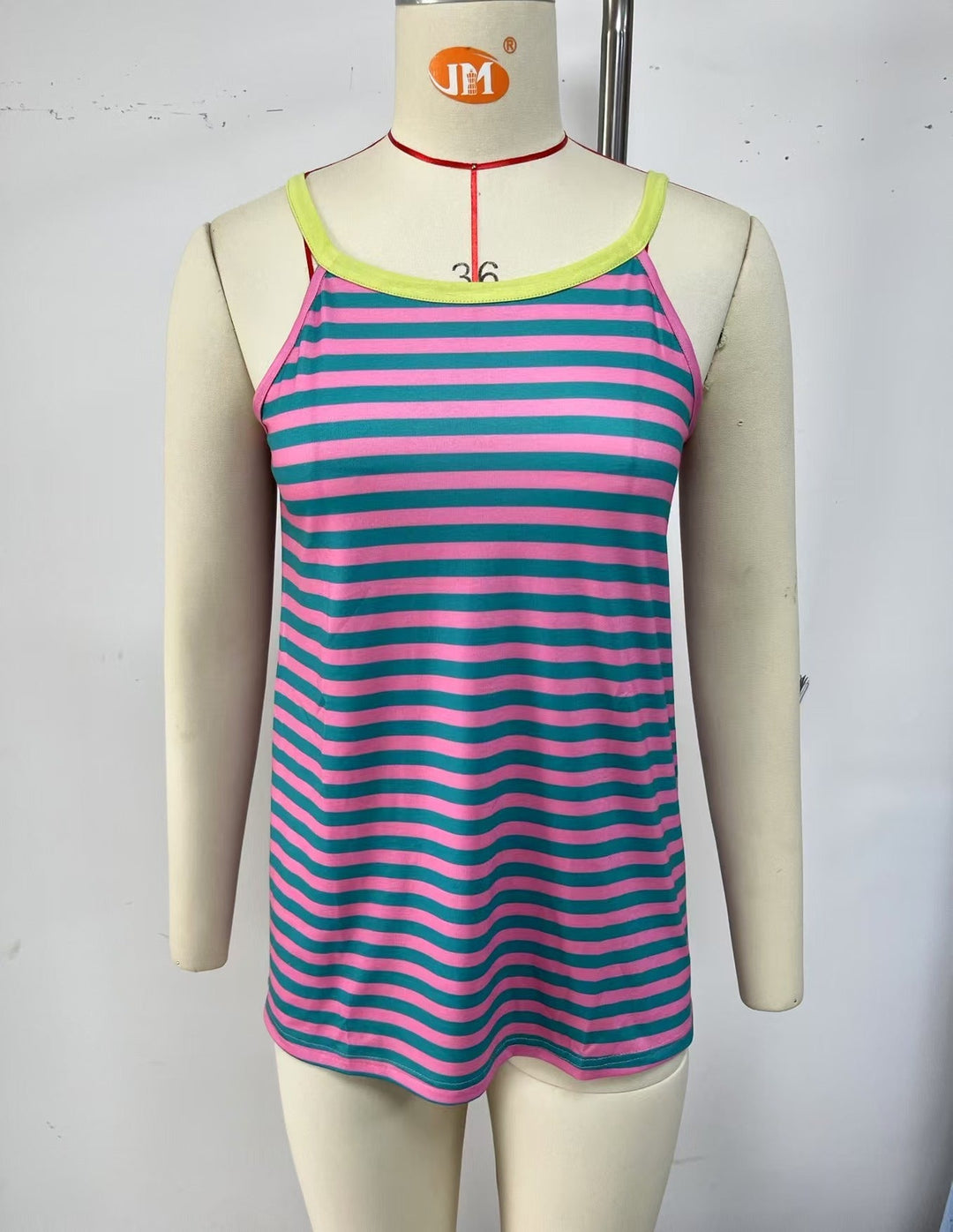 Stilla | Casual Kontrast Tank Top Løs Uden Ærmer Skjorte