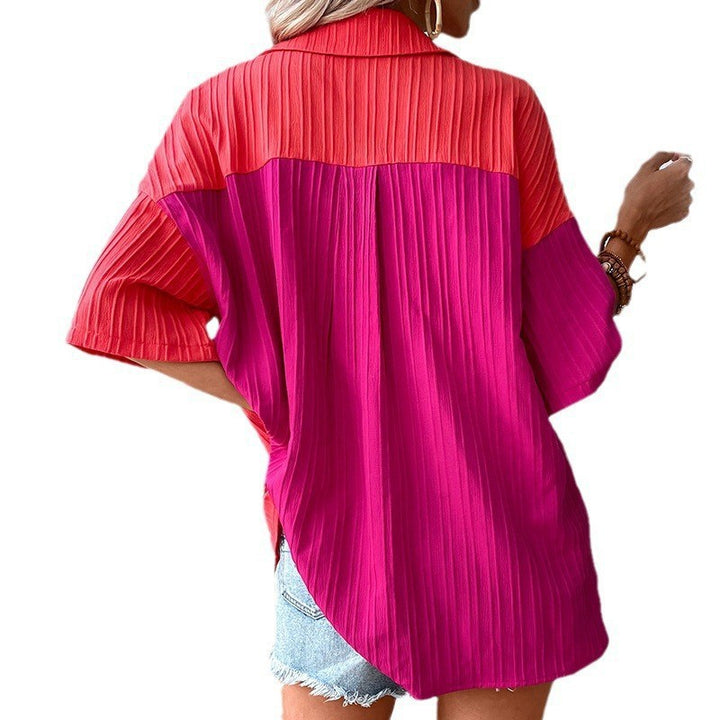Dame Oversized Skjorte med Struktur og moderne farver Stilla