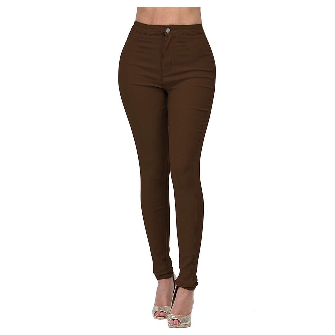 Dame højtskårne skinny jeans med elastisk stretch Skovae