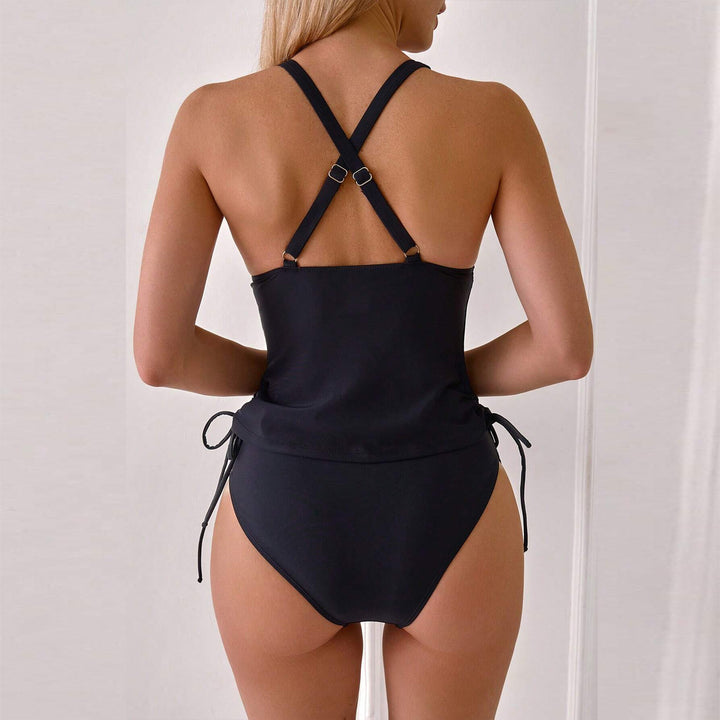 Dame Sporty Tankini-sæt med justerbare stropper og rynkning Stilla