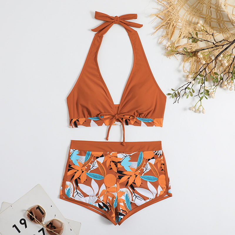 Dame bikini sæt med floralt design og justerbar top Stilla