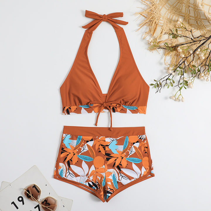 Dame Sporty bikini sæt med blomsterdesign Skovae