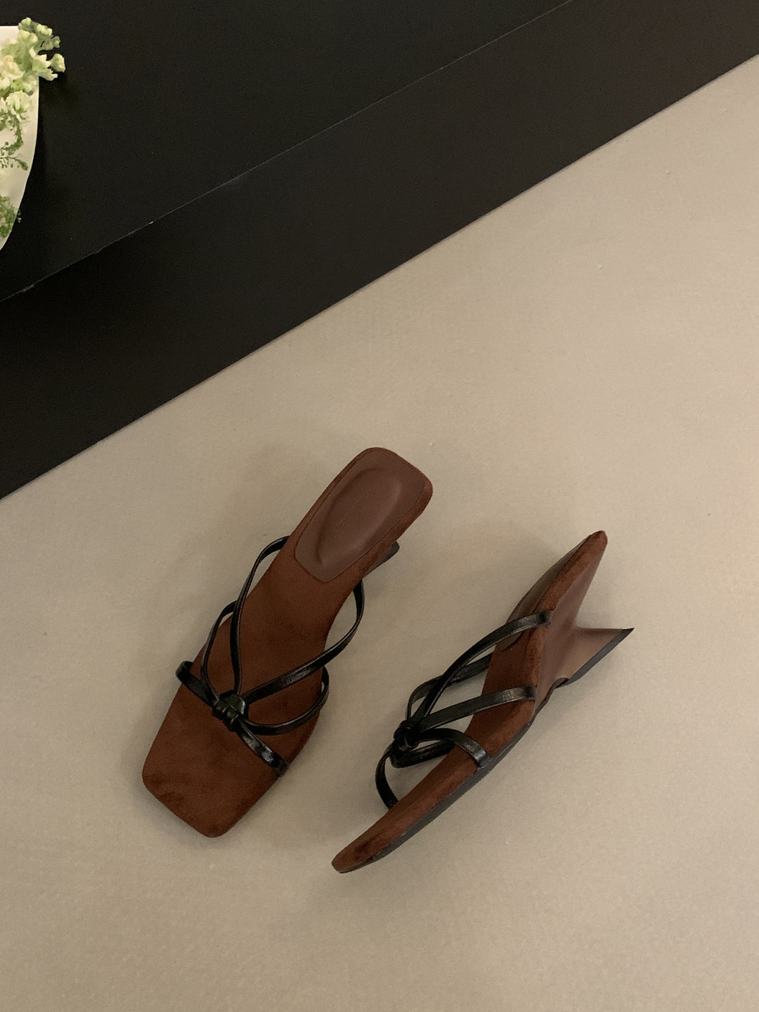 Dame Chic Rem Sandaler Åben Tå Hæle med Elegante Detaljer Stilla