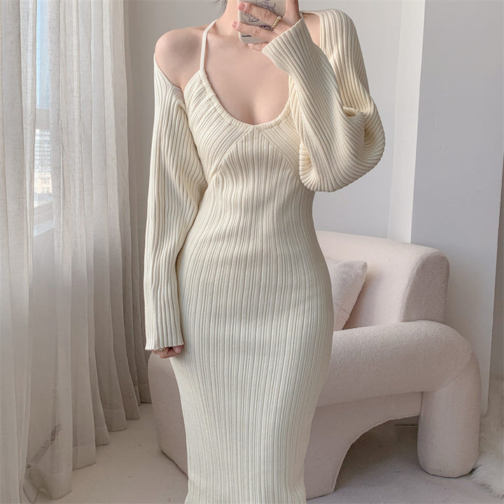 Femme Ribbet Midi Kjole Stilla
