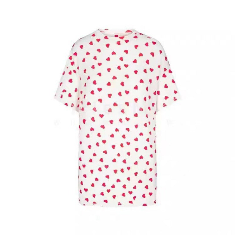 Damer Hjerte Tryk Spaghetti Stropper Crop Top Stilla
