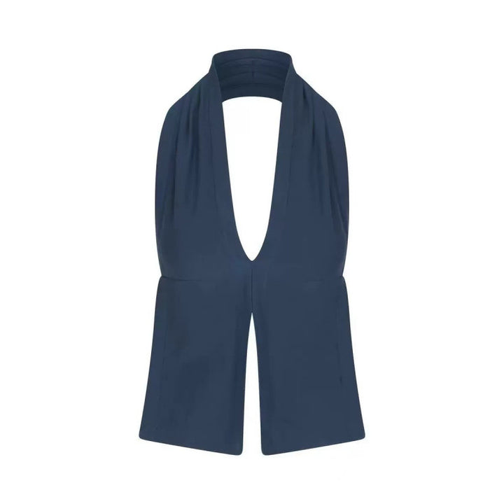 Dame Plisseret Jumpsuit med åben ryg Stilla