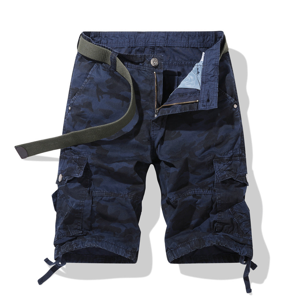 Herre Cargoshorts i camouflage-design med justerbar Talje Stilla