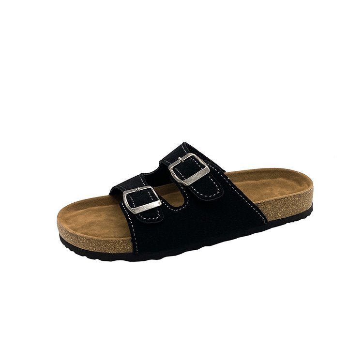 Dame komfortable toe-split sandaler med justerbare remme og ergonomisk fodseng Stilla