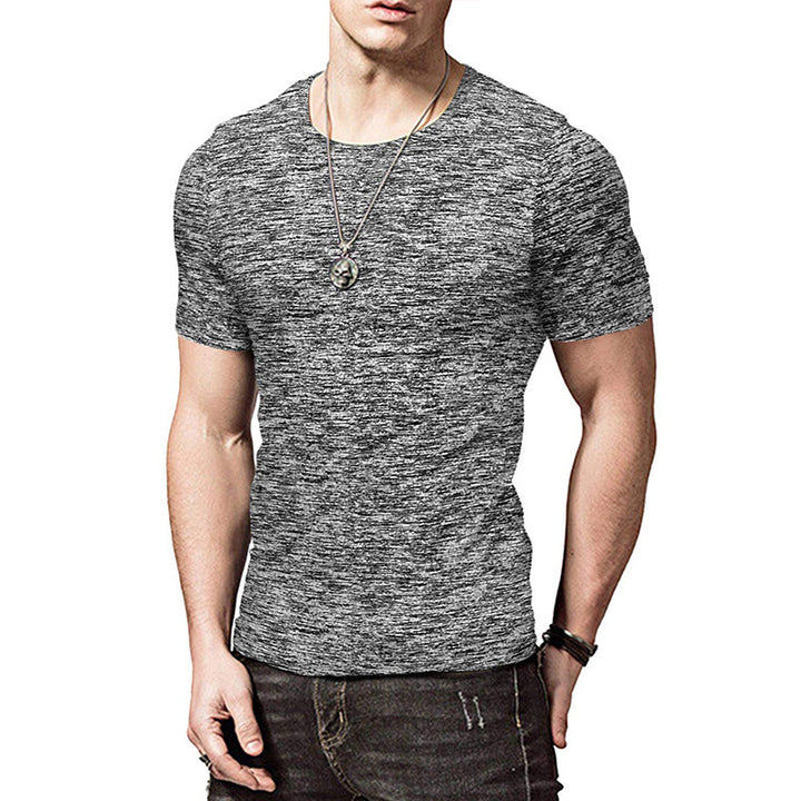 Herre fritids T-shirt med meleret design og rund halsudskæring Stilla