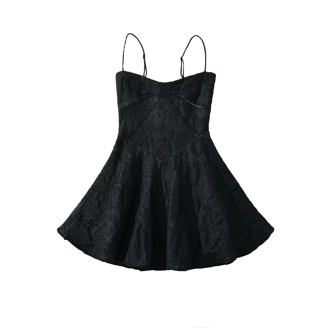 Femme Floral Spitze Flare Mini Kjole Stilla