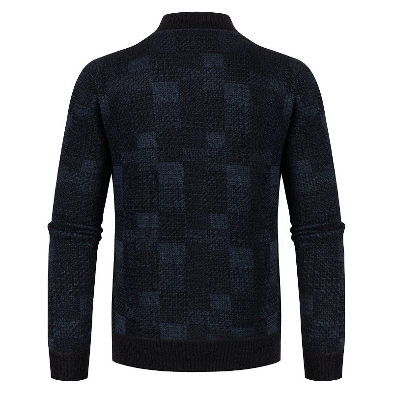 Herre struktureret strik Cardigan pullover Stilla