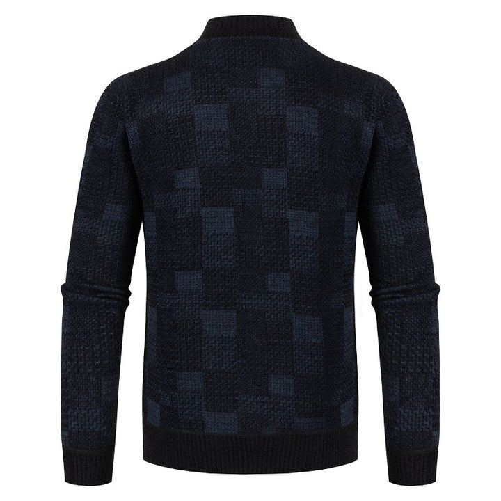 Herre struktureret strik Cardigan pullover Stilla