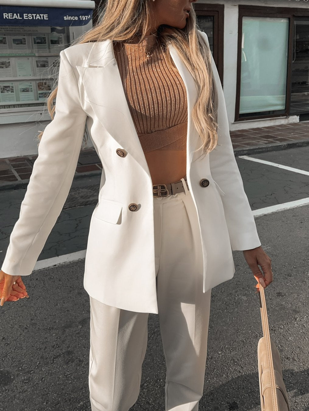 Dame elegant blazer i klassisk snit Stilla