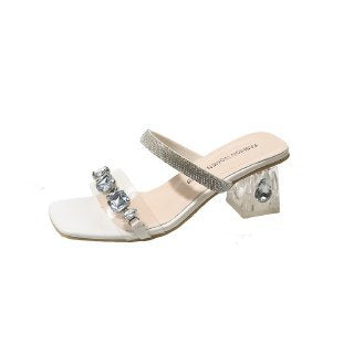Dame højhælede sandaler med elegante strassdetaljer Stilla