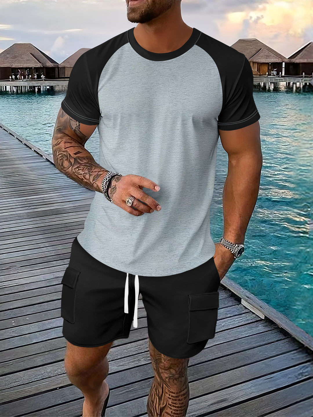 Herre Sports T-shirt med raglanærmer Stilla