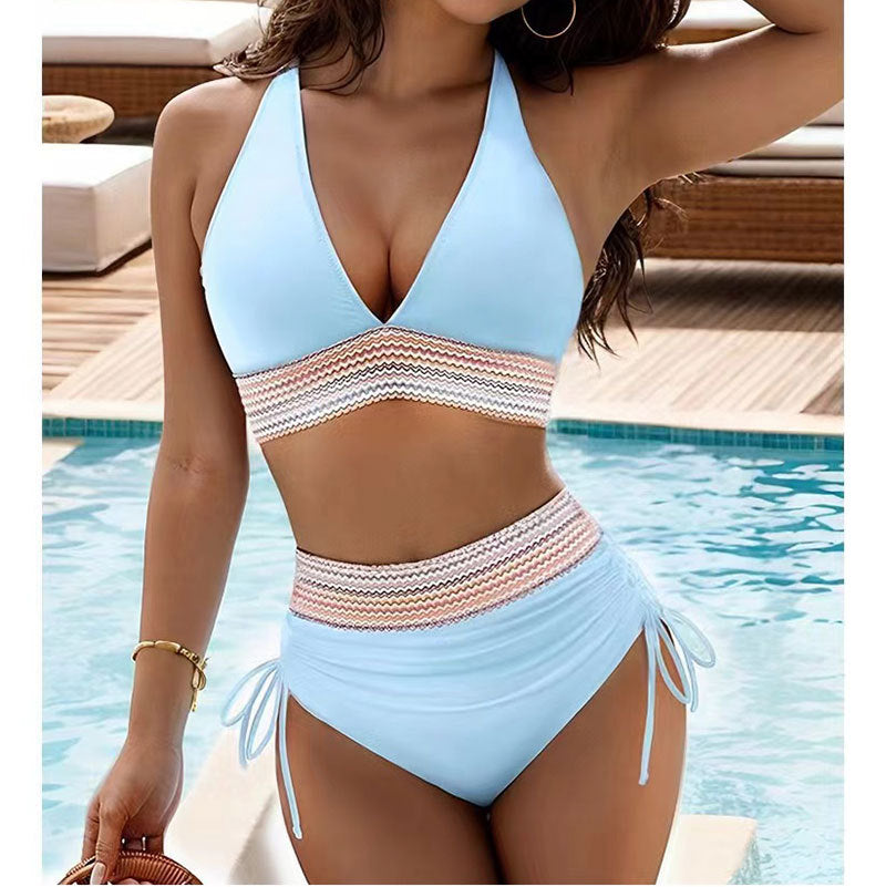 Dame Bikini-sæt med raffineret design og høj talje Stilla