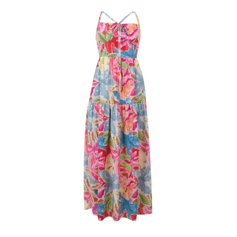 Dame Floral Maxi Kjole Stilla 1751521892