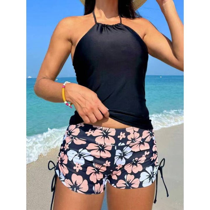 Dame hækletrøje og blomsterlegetøjs-badeshorts sæt Stilla
