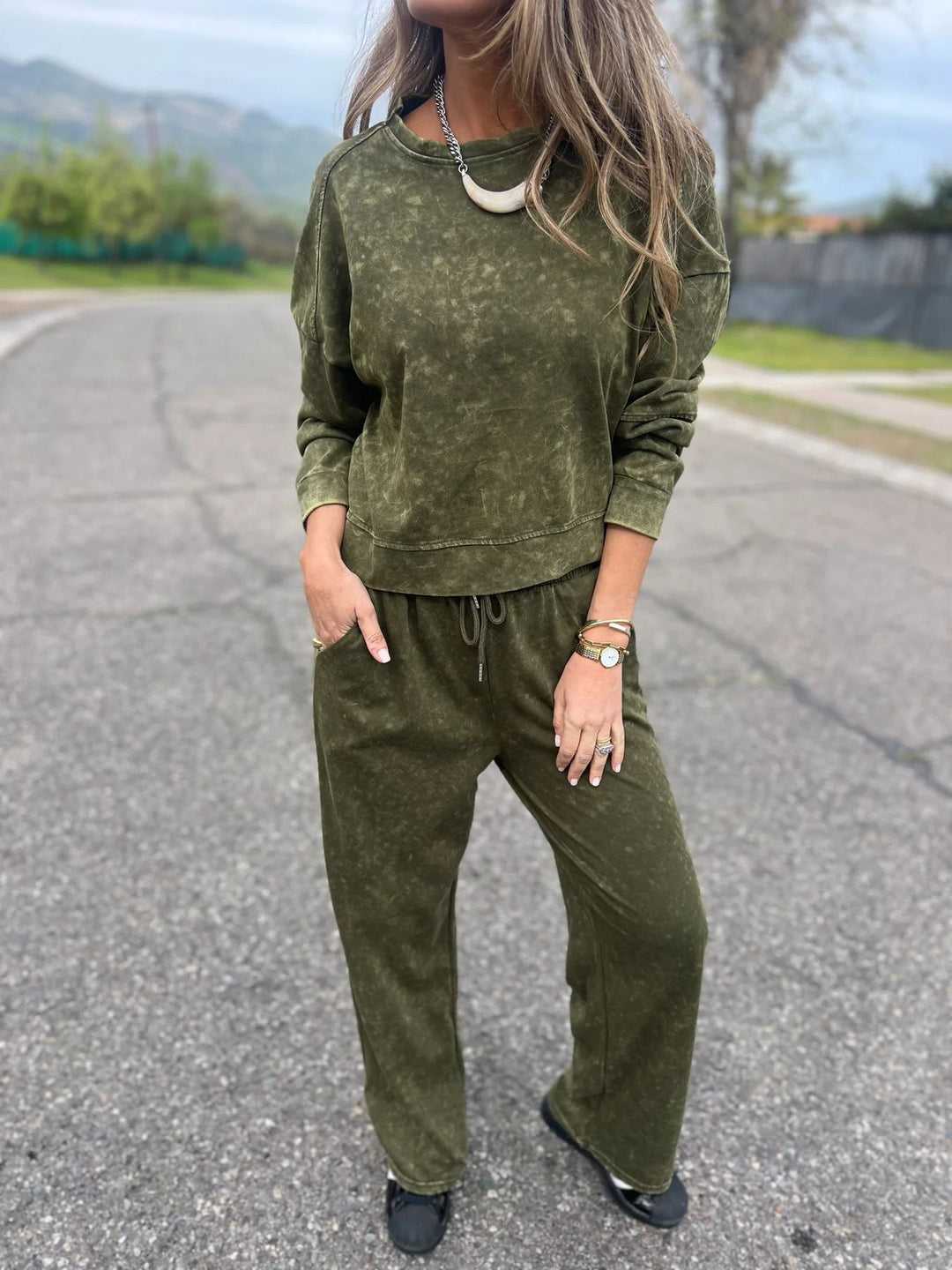 Kvinder Casual Sweatshirt og Jogging Bukser Sæt Skovae